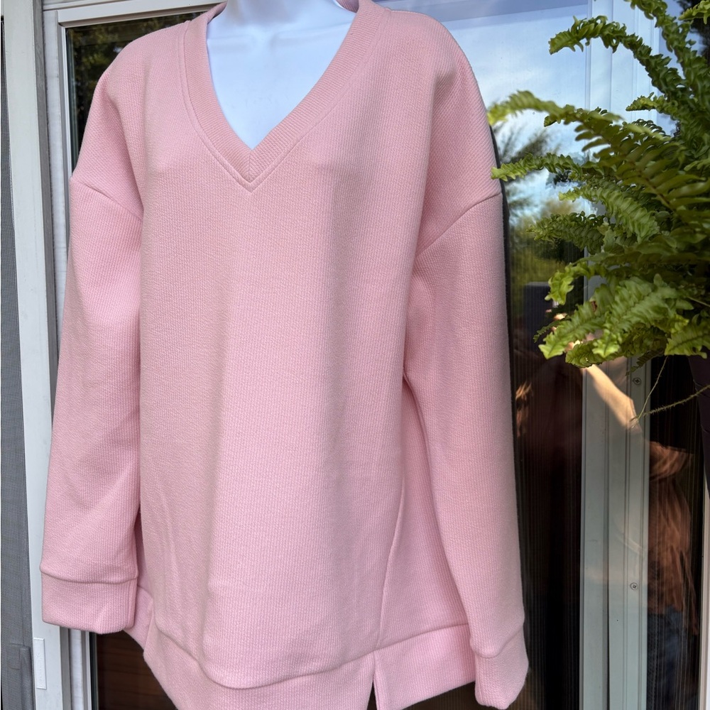 Marc New York Rosewater V-Neck Women's Sweater XL